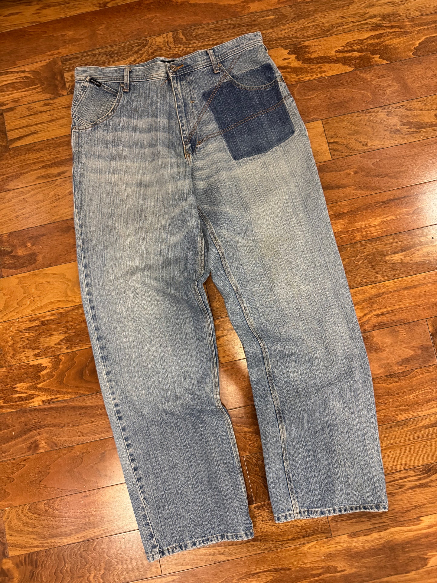 00s Sean John Patch Work Baggy Jeans (34 x 34)