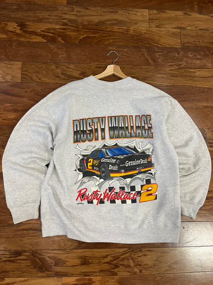 1994 Nascar Nutmeg Rusty Wallace Breakthrough Crewneck (XL)