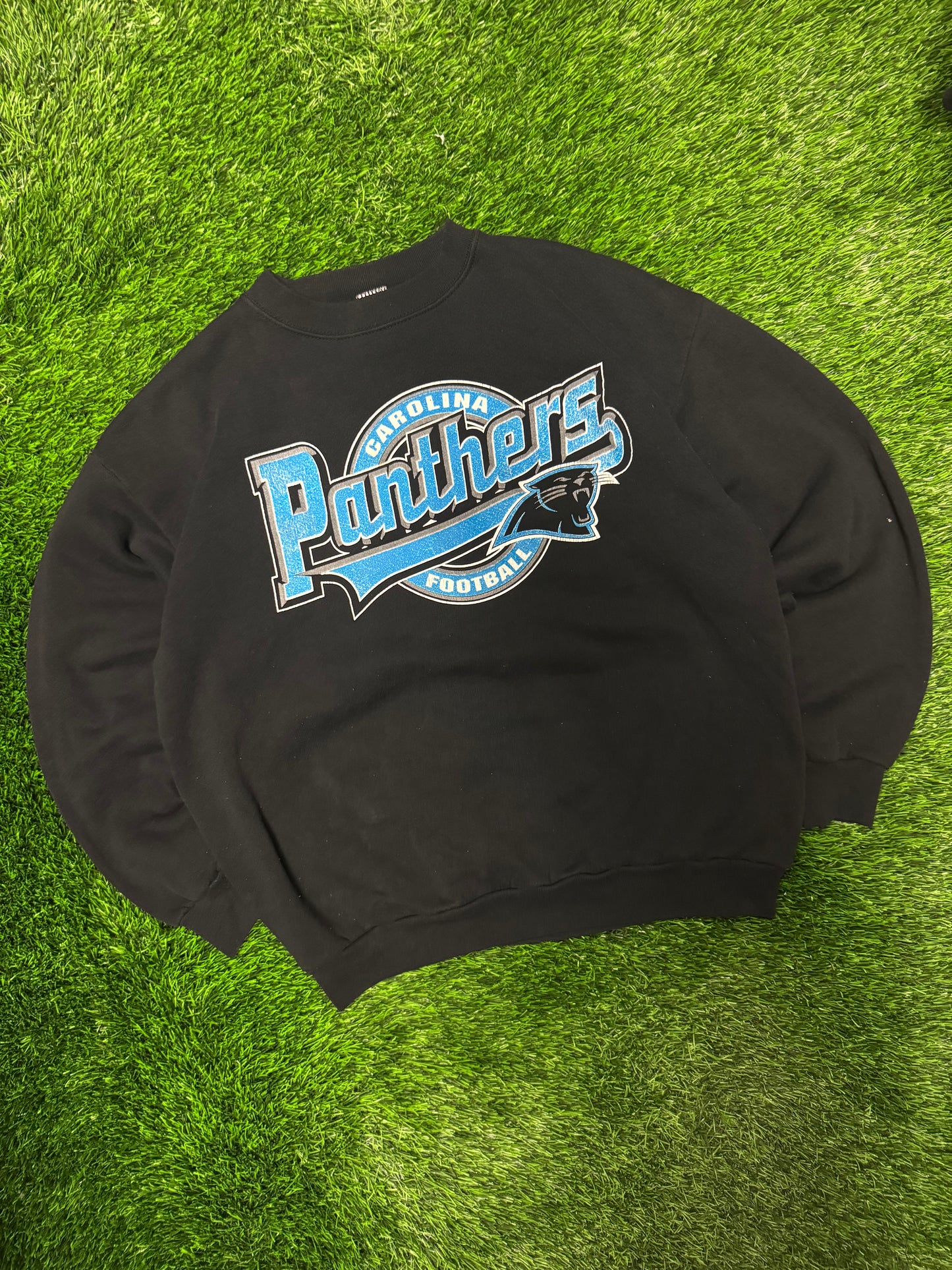 90s Carolina Panthers Vintage Logo 7 Crewneck (L)