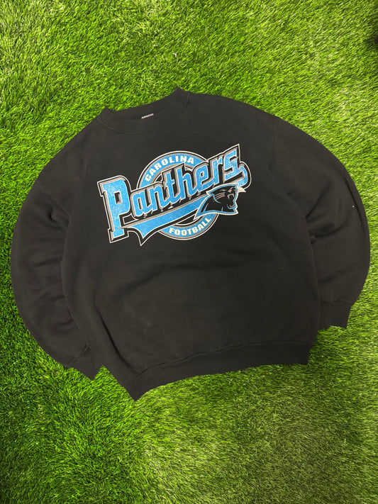 90s Carolina Panthers Vintage Logo 7 Crewneck (L)