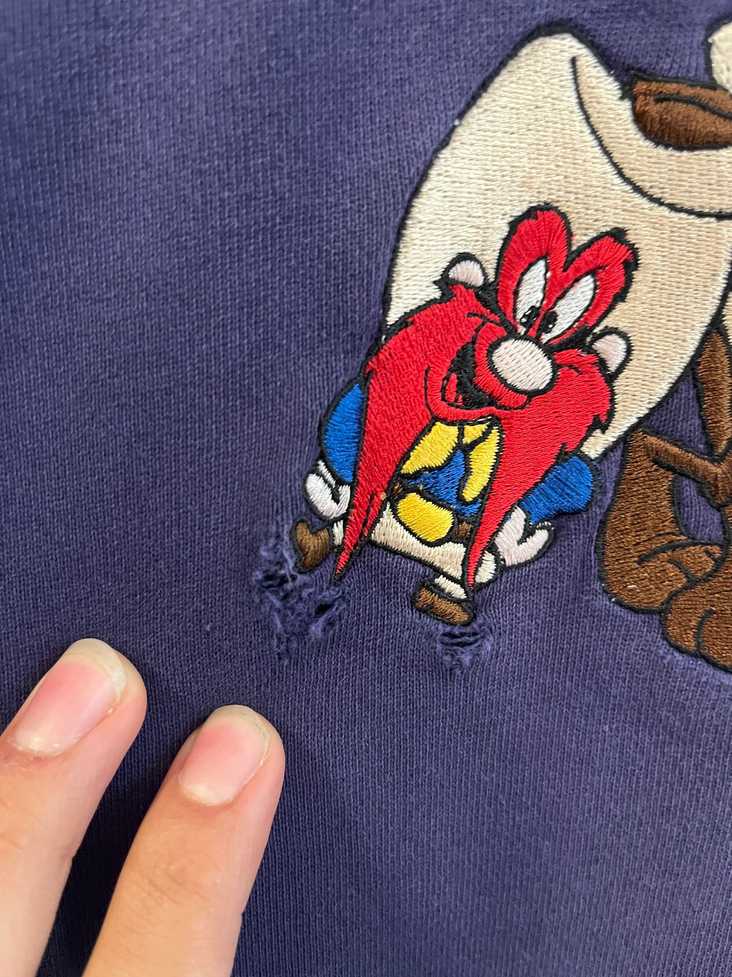 1995 Looney Tunes Embroidered Crewneck (L)