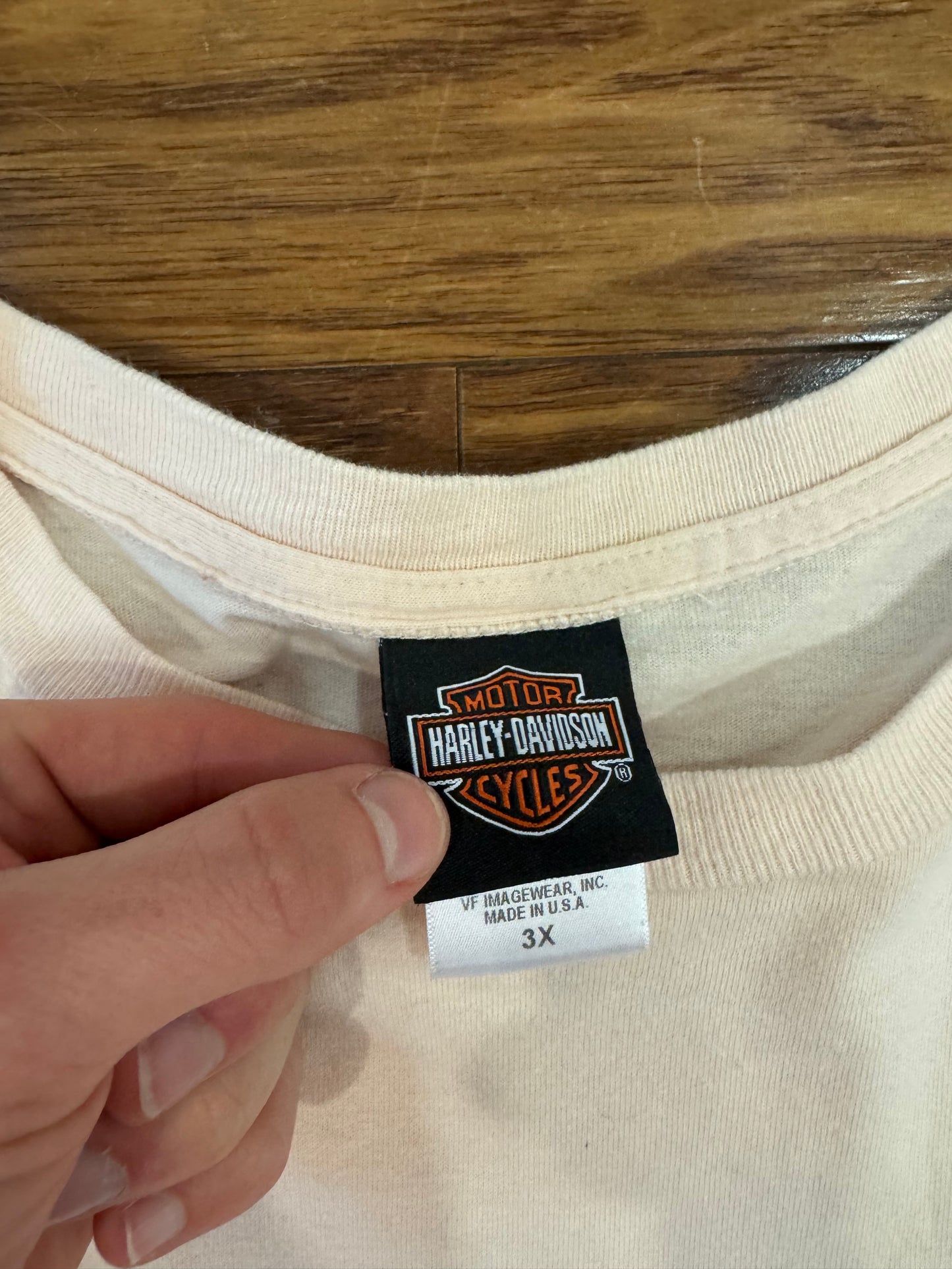 2007 Harley Davidson Peach Long Sleeve Tee (XXXL)
