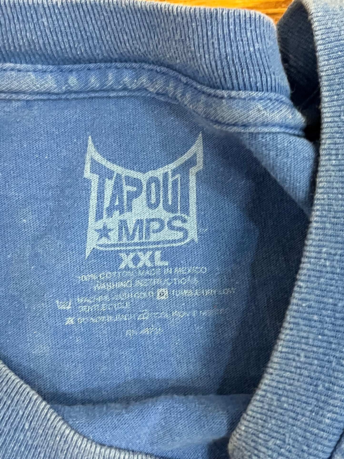 00s Tap Out Blue Distressed Tee (XXL)