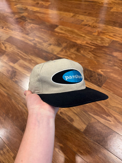 90s Carolina Panthers Tan Two Toned Spell Out Hat (OS)