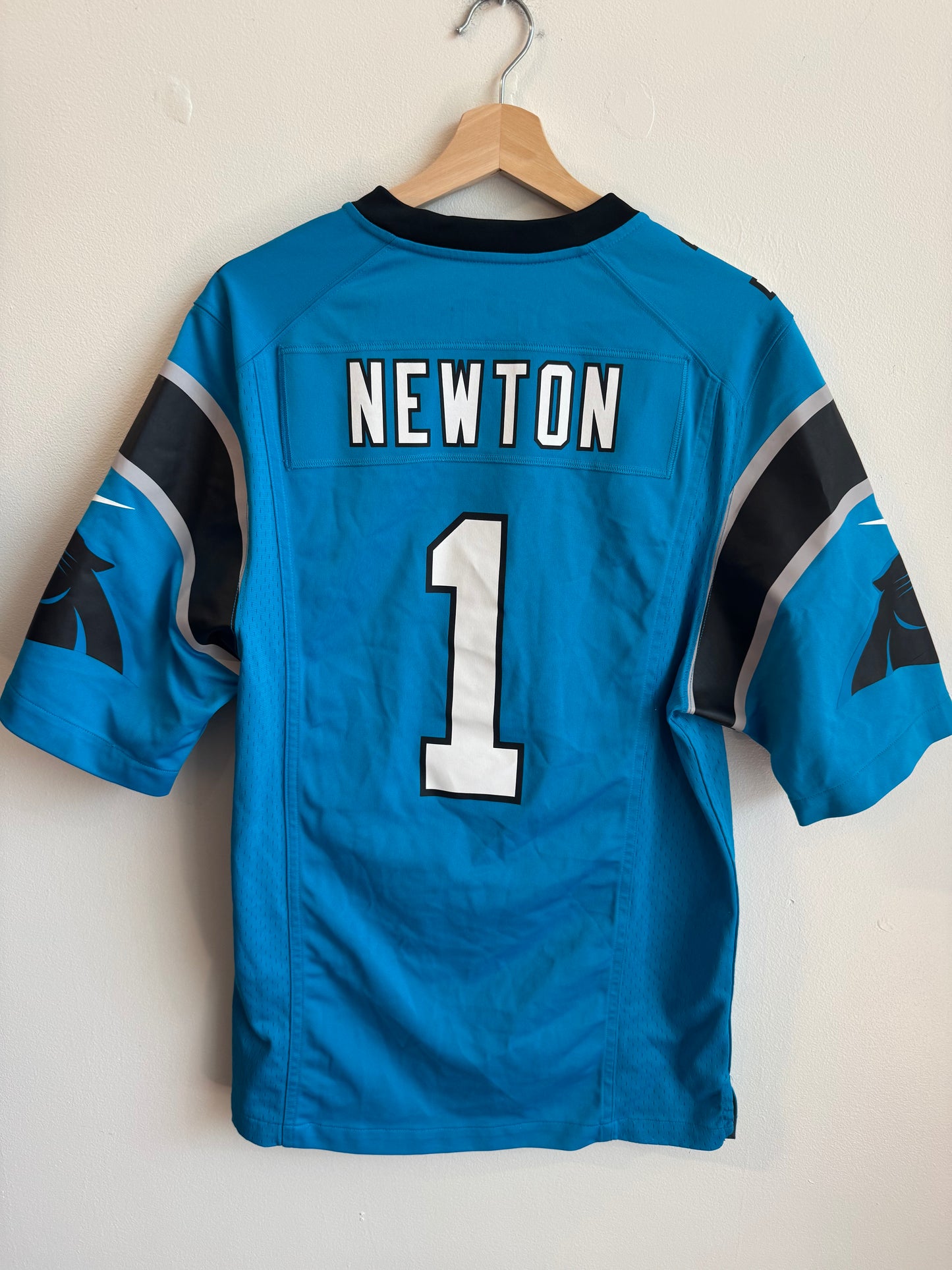 2010s Carolina Panthers Cam Newton Blue Nike NFL Jersey (S)