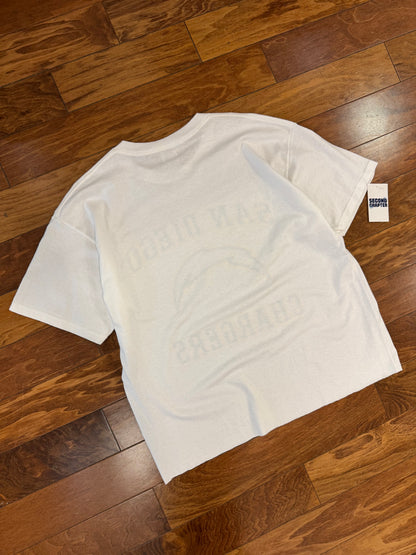 00s San Diego Chargers Essential Spell Out Cropped Tee (XL)
