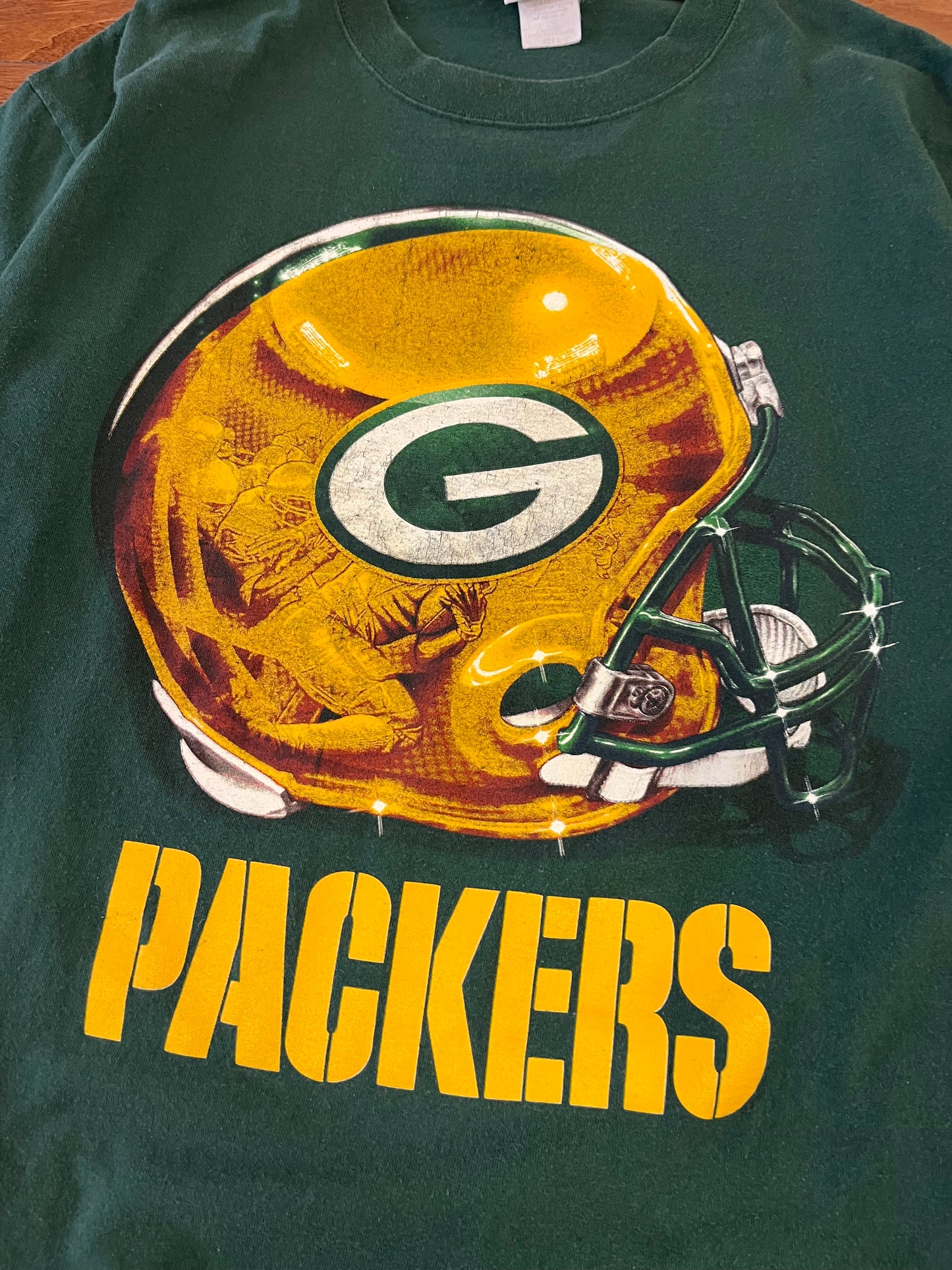 2005 Green Bay Packers Helmet Tee (L)