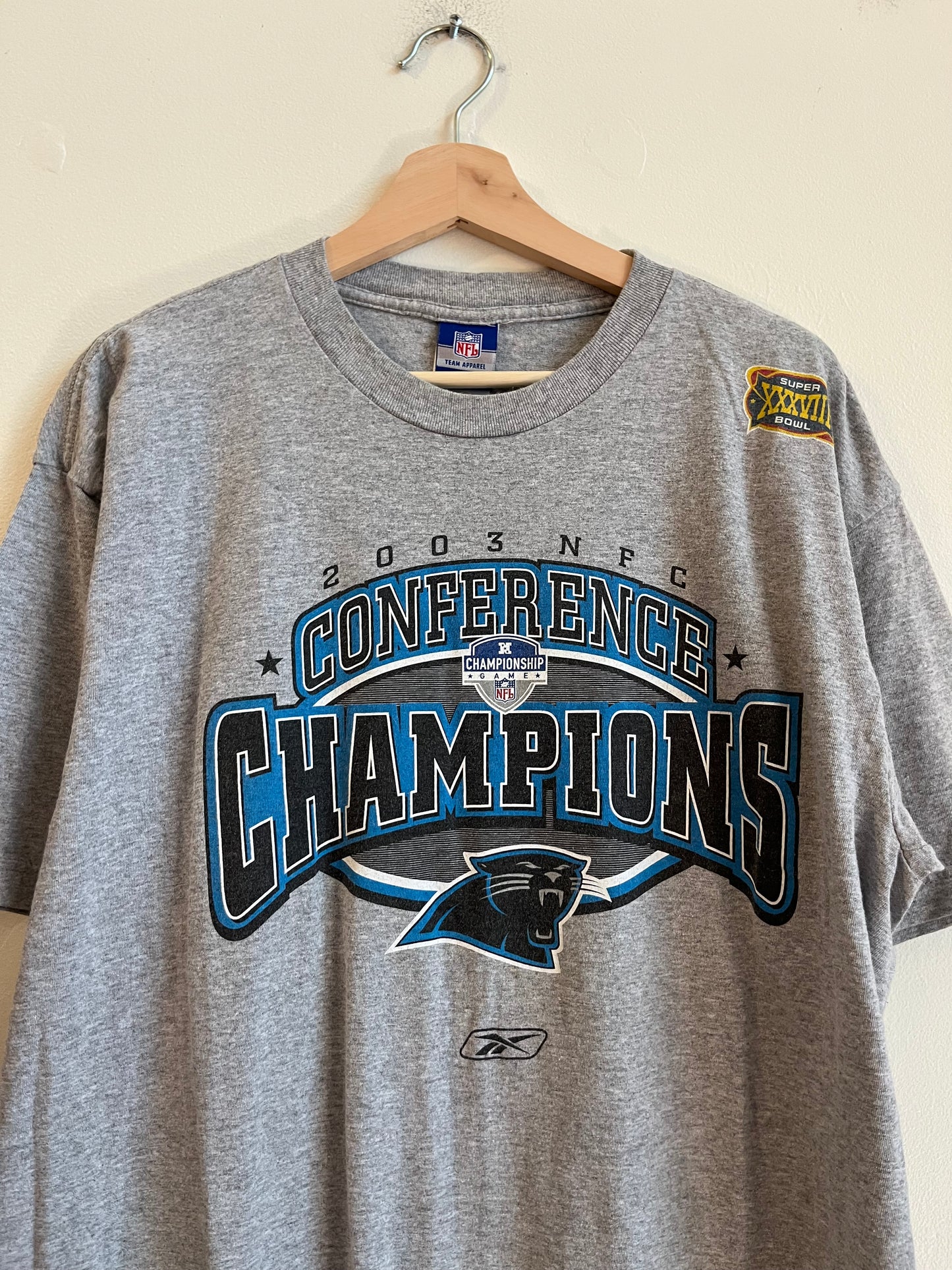 Reebok Panthers Grey Champs Tee 2003