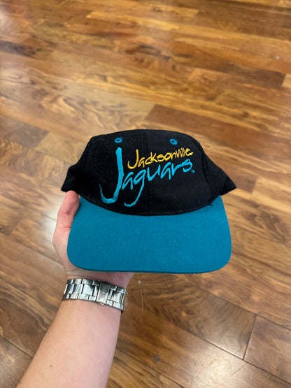 90s Jacksonville Jaguars Logo 7 Spell Out Hat (OS)
