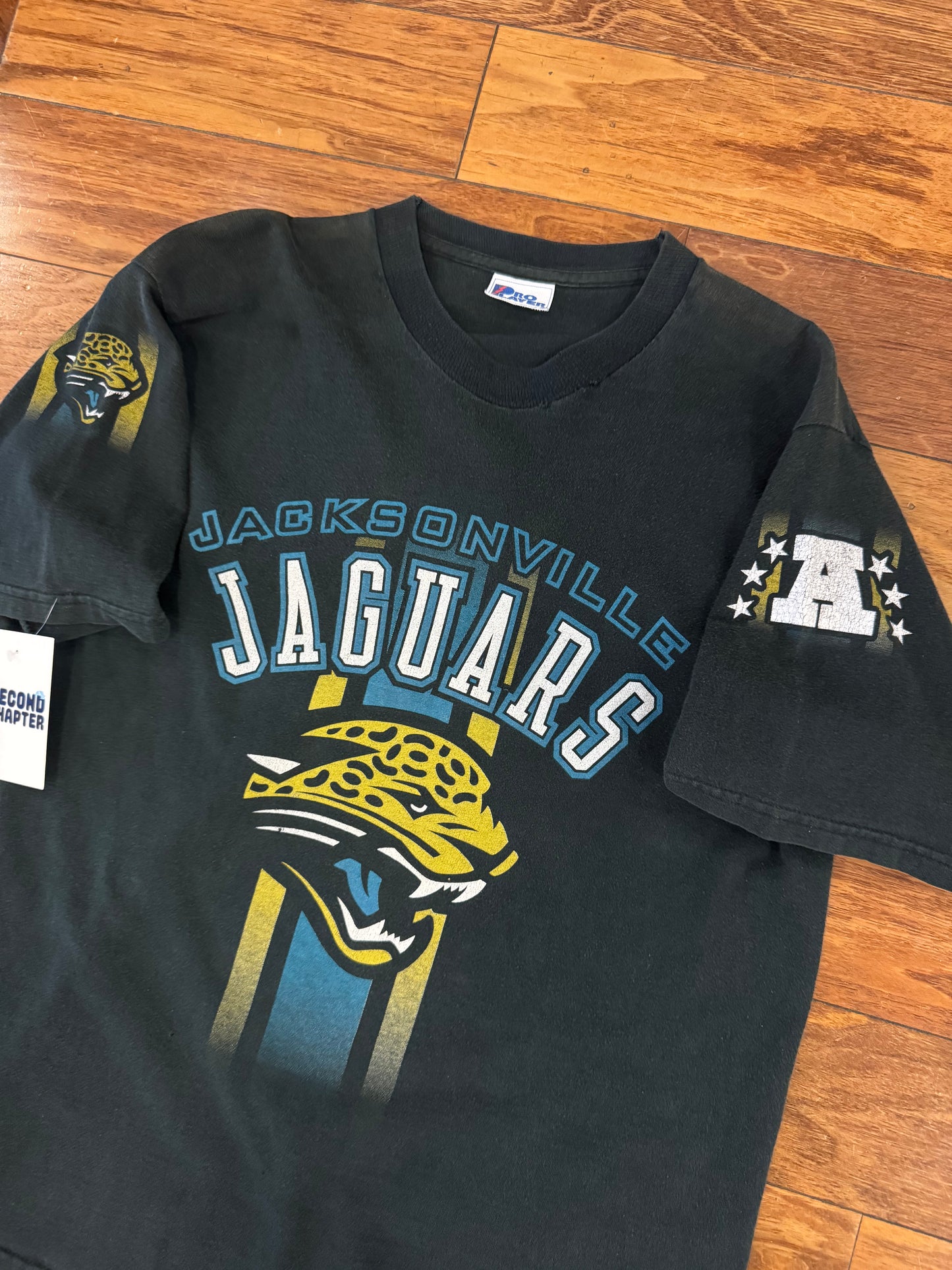 90s Jacksonville Jaguars Pro Player Double Sided Vintage Tee (M)