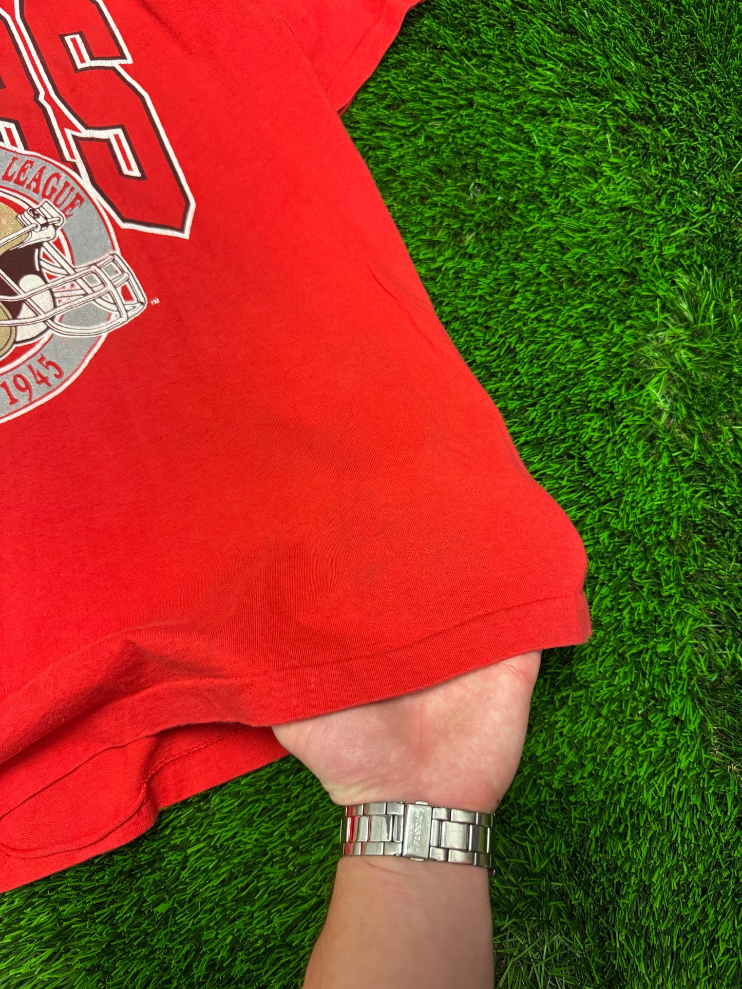 90s San Francisco 49ers Red Trench Tee (XL)