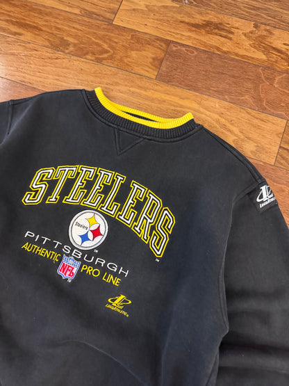 90s Steelers Pro Line Embroidered Crewneck (XL)