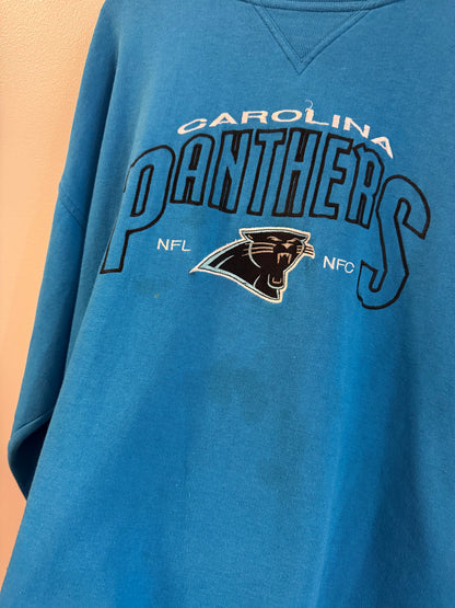 90s Carolina Panthers Lee Blue Stained Crewneck (XL)