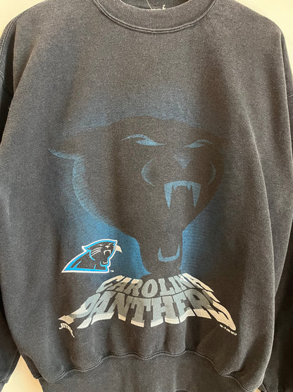1993 Carolina Panthers Faded Nutmeg Shadow Crewneck (L)