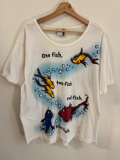 1990s Dr. Suess Fish Women's Tee (M)