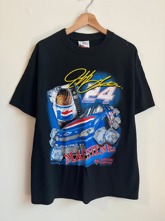 1999 Jeff Gordon Nascar Pepsi Racing Black Tee (M)