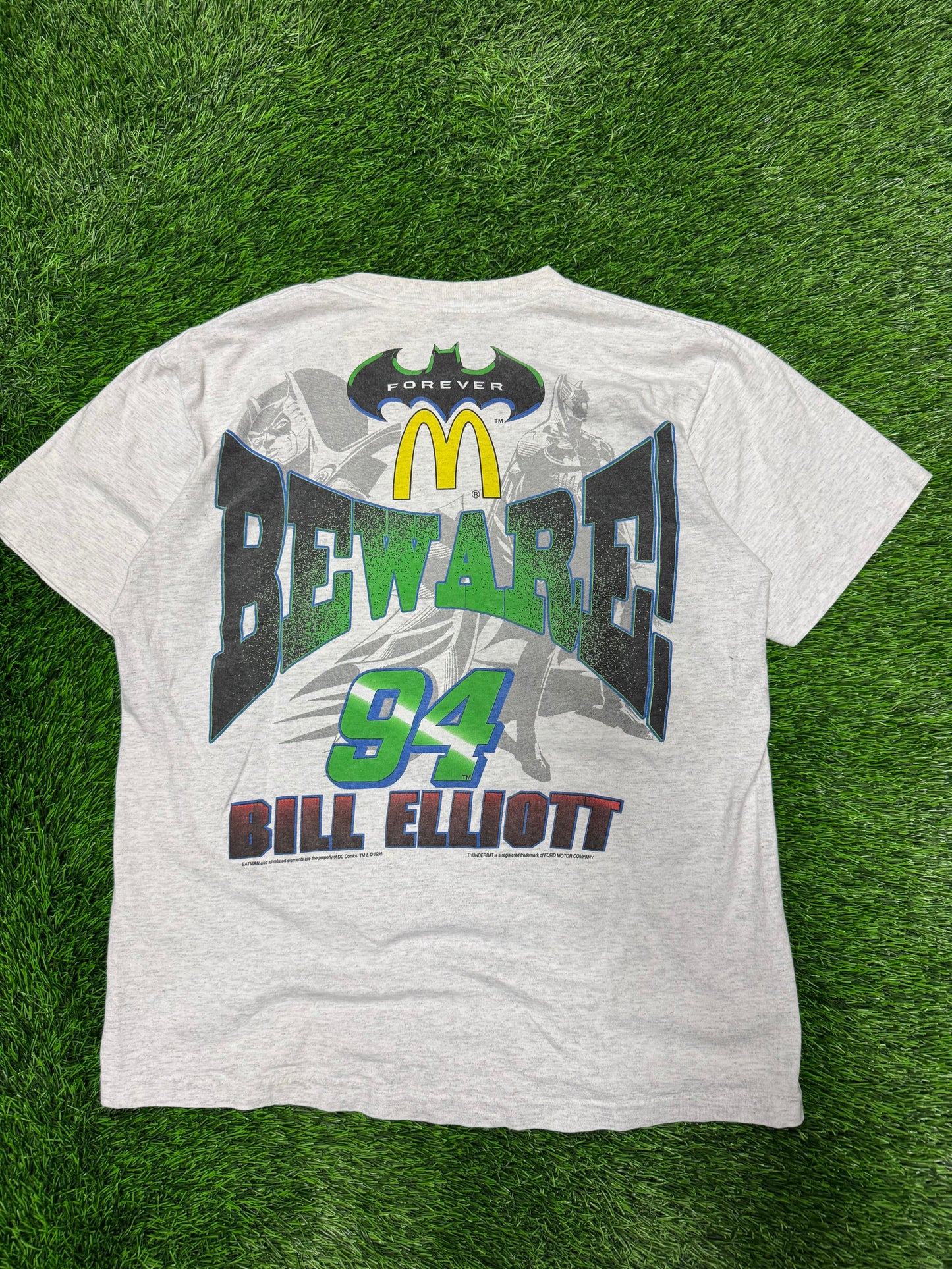 1995 Bill Elliot Vintage Nascar Batman Forever McDonalds DC Racing Tee (L)