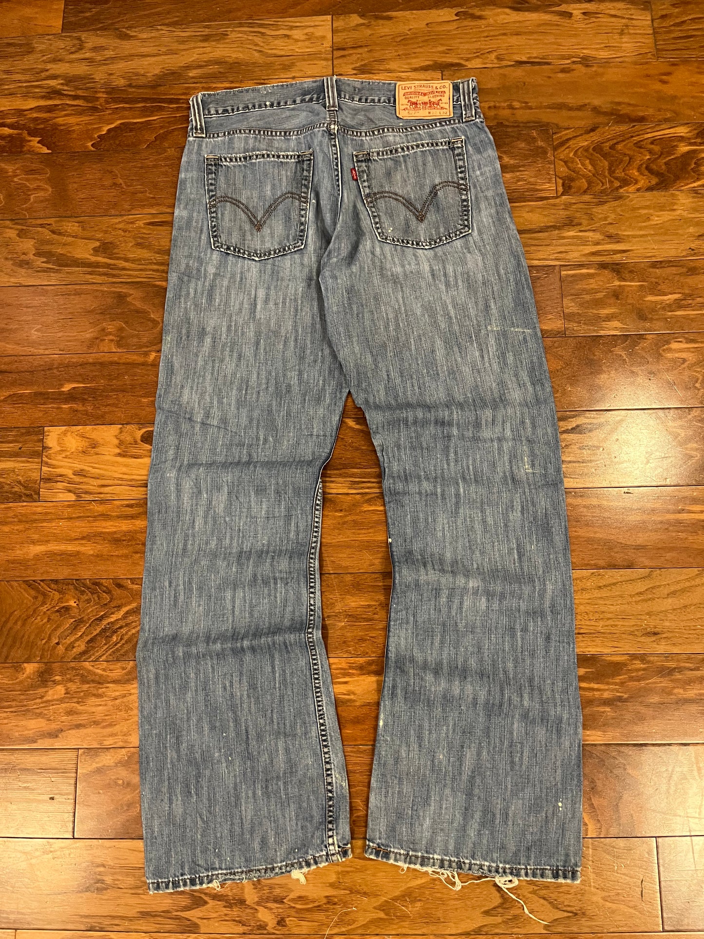2009 Levi's 527 Paint Splatter Boot Cut Jeans (32 x 32)