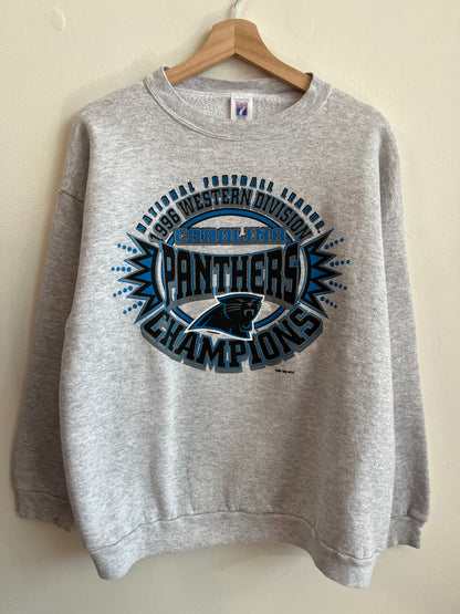 1996 Carolina Panthers Western Division Crewneck (L)
