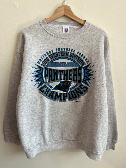 1996 Carolina Panthers Western Division Crewneck (L)
