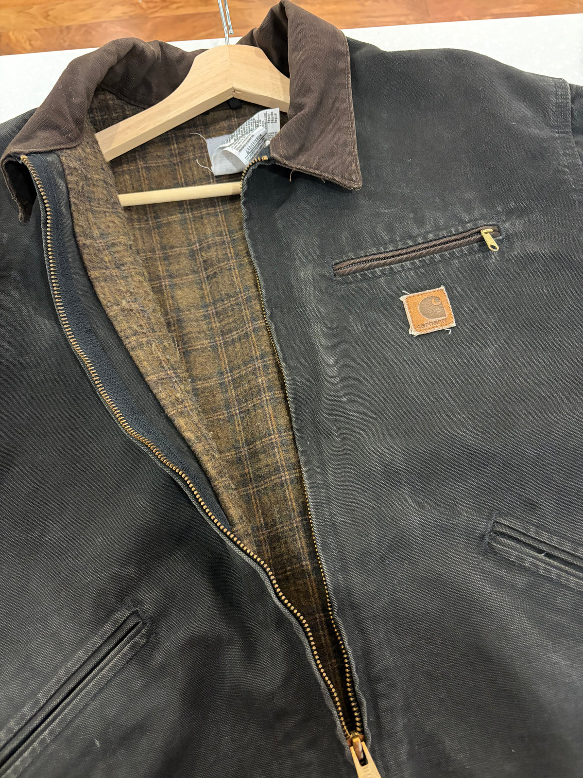 2009 Carhartt Detroit J67 Faded Black Carhartt Jacket (XXL)