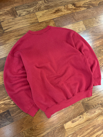 90s New York Yankees BVD Maroon Embroidered Crewneck (XXL)