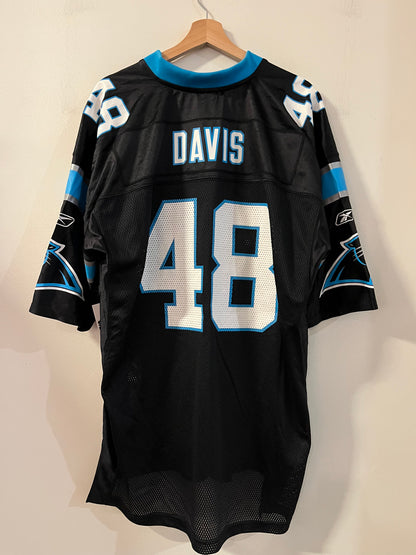 00s Carolina Panthers Stephen Davis Reebok Black Jersey (XL)