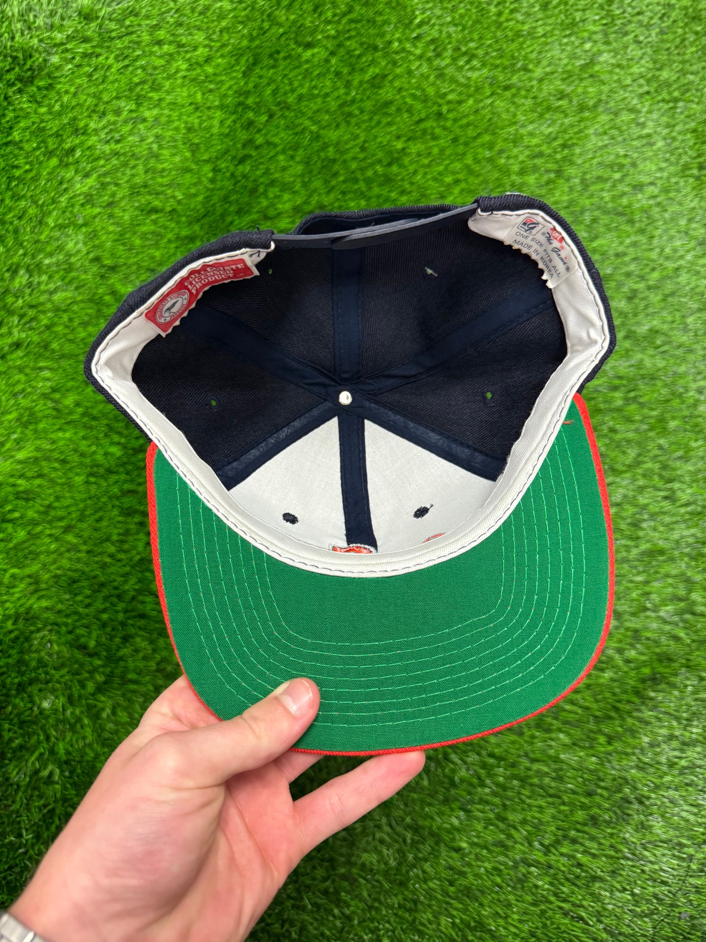 90s Syracuse University Spell Out The Game Vintage Snapback Hat (OS)
