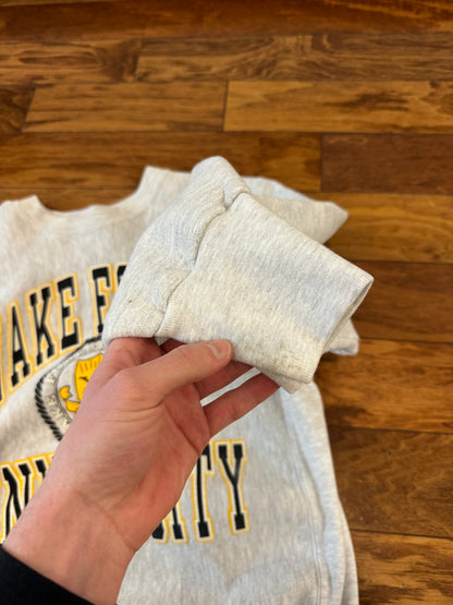 90s Wake Forest University Reverse Weave Vintage Crewneck (L)