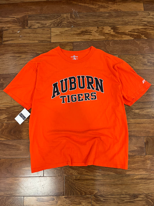 2010s Auburn Tigers Spell Out Russell Athletics Tee (XL)