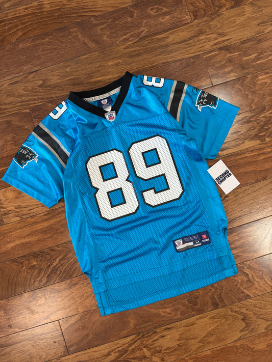 00s Carolina Panthers Steve Smith Blue Jersey (Youth M)