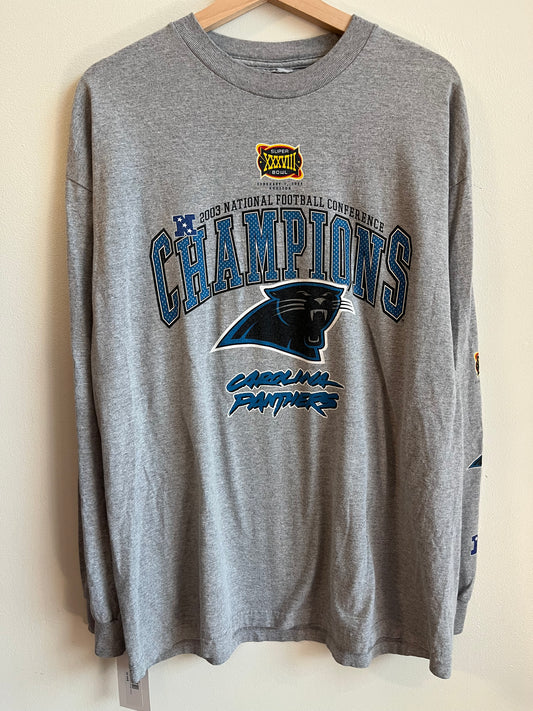 2003 Carolina Panthers Super Bowl Essential Long-Sleeve (XL)