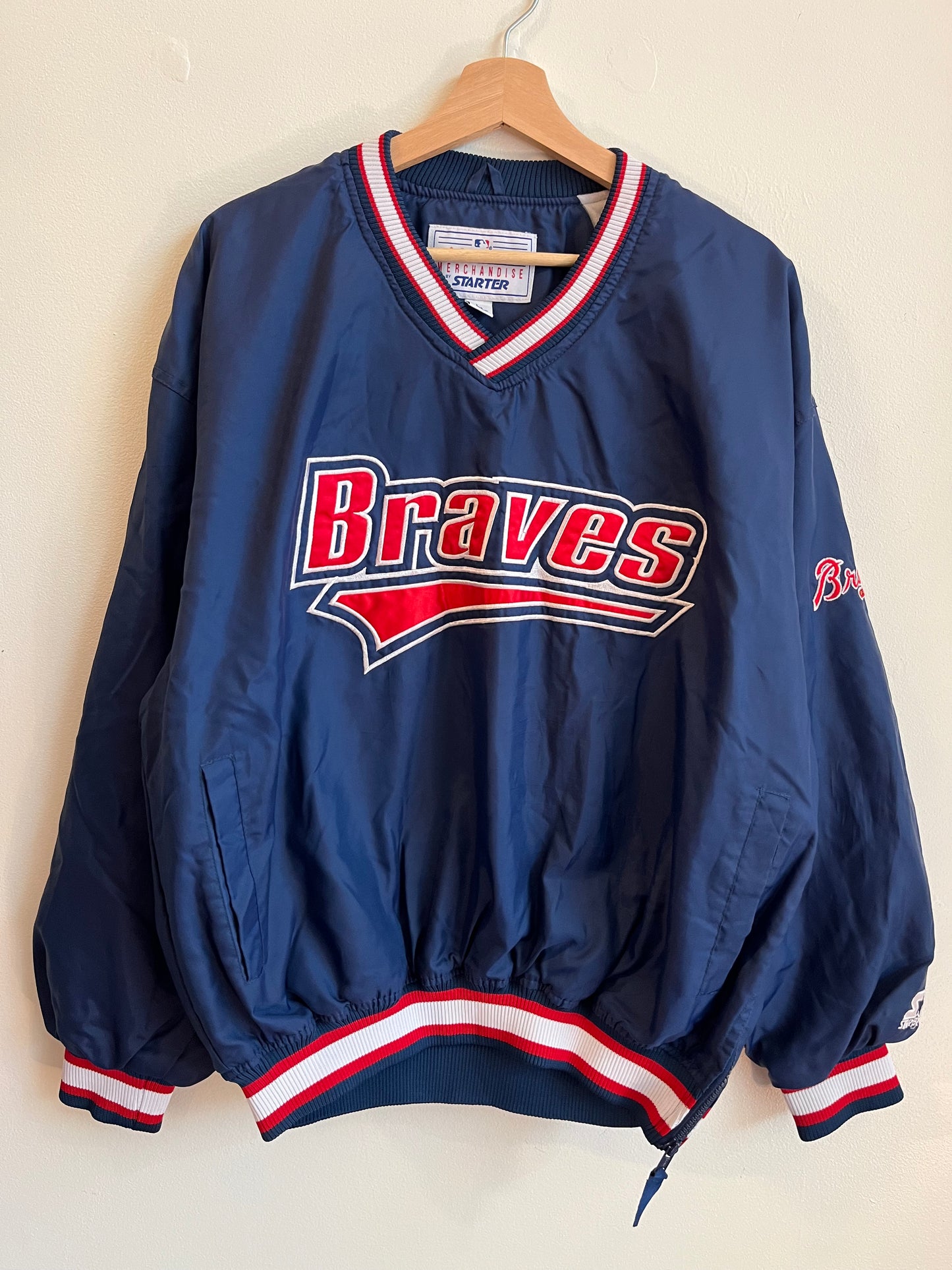 90s Atlanta Braves MLB Starter Blue Windbreaker (L)