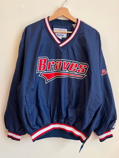 90s Atlanta Braves MLB Starter Blue Windbreaker (L)