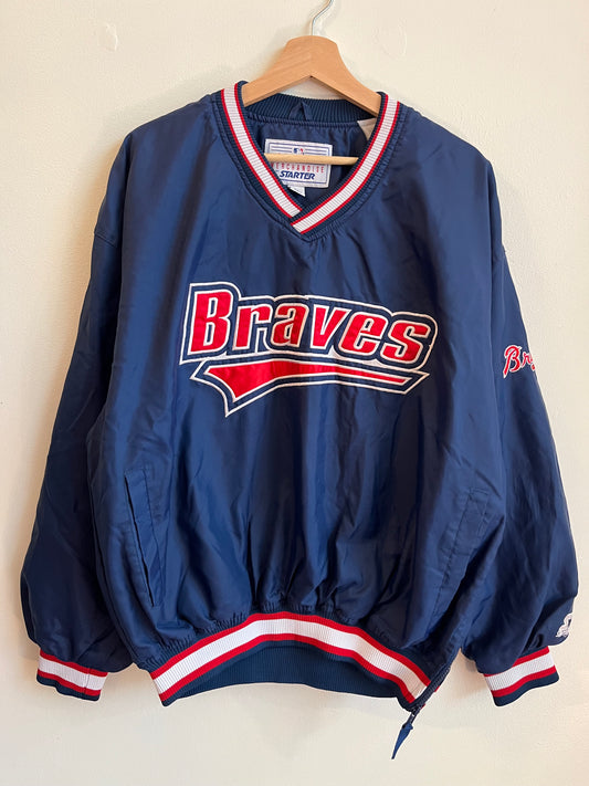 90s Atlanta Braves MLB Starter Blue Windbreaker (L)