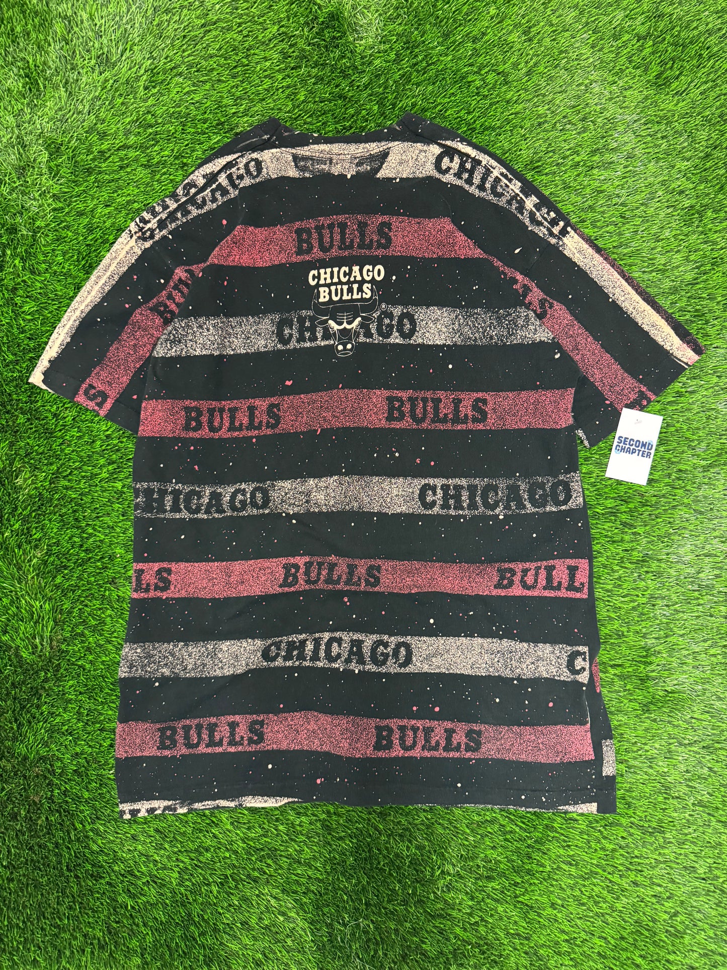 90s Chicago Bulls Salem All Over Print Vintage NBA Tee (XXL)