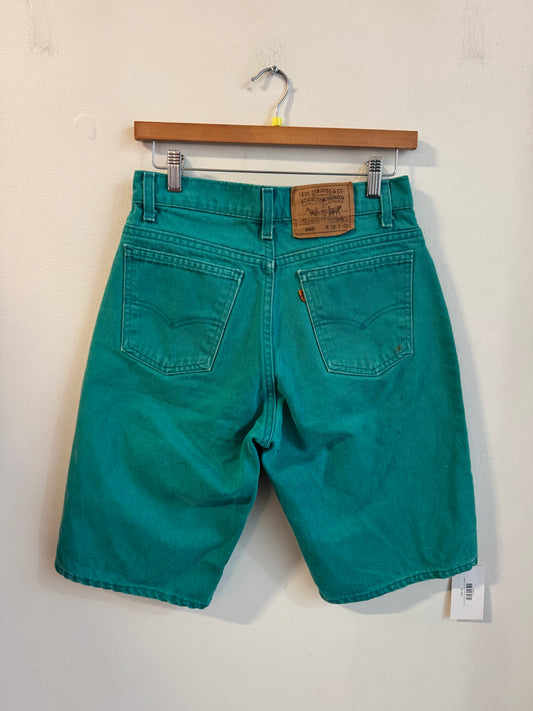 90s Levi's 560 Teal Shorts (28)