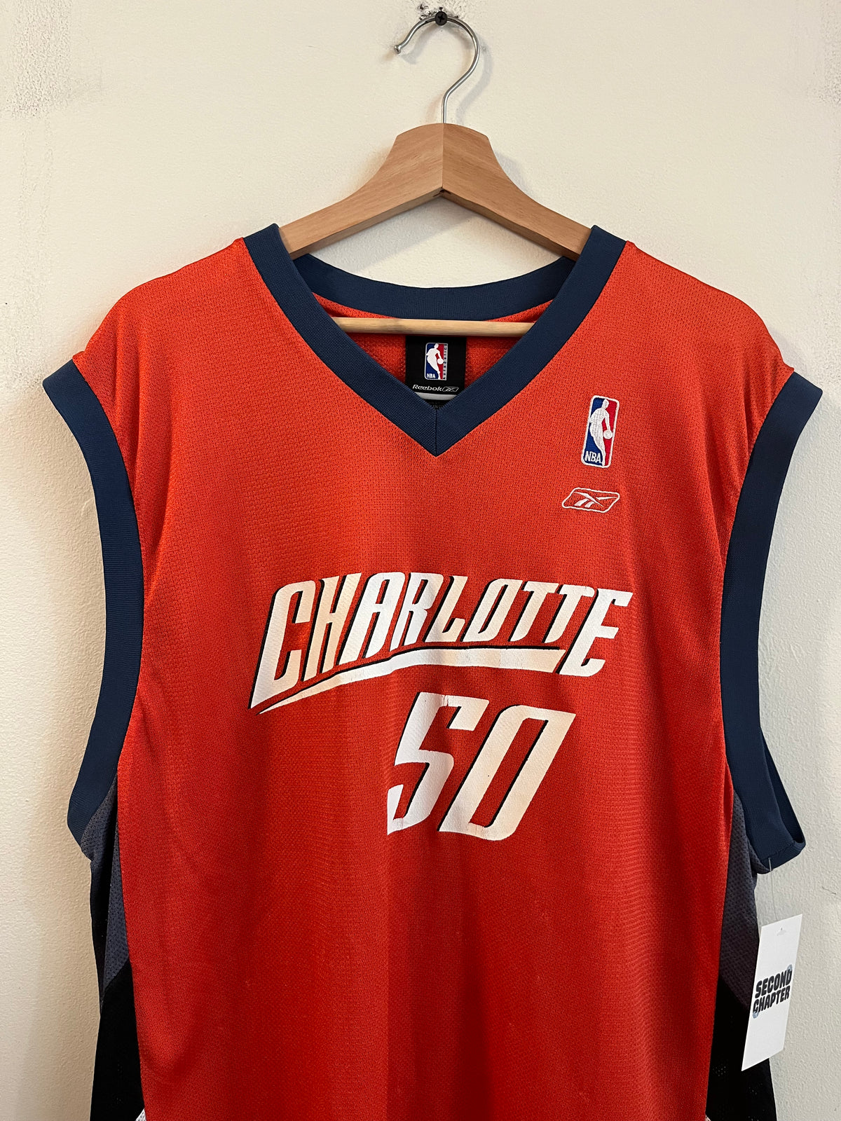 00s Charlotte Bobcats Emeka Okafor Orange Jersey (L)