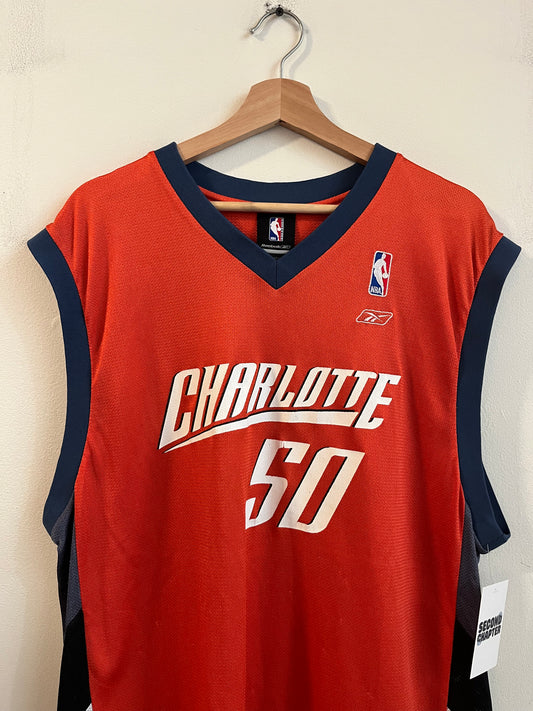 00s Charlotte Bobcats Emeka Okafor Orange Jersey (L)