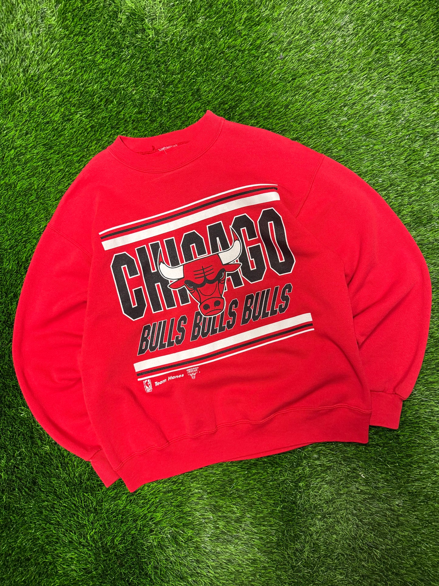 90s Chicago Bulls Vintage Team Hanes Crewneck (L)