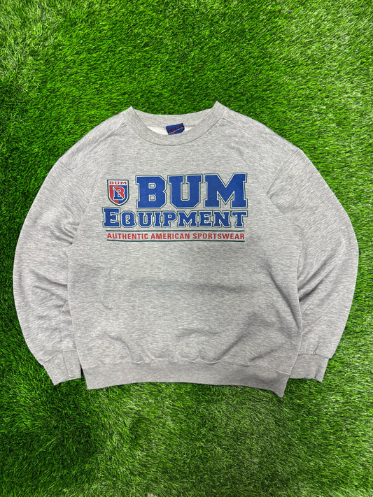 00s Bum Equipment Distressed Grey Crewneck (XL)
