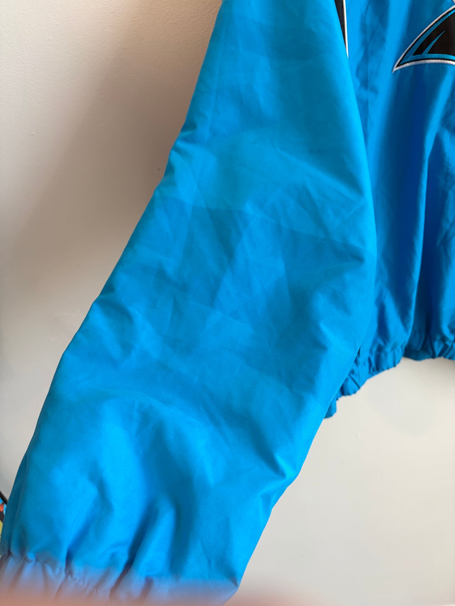 2008 Carolina Panthers NFL Blue Embroidered Cat Windbreaker (M)
