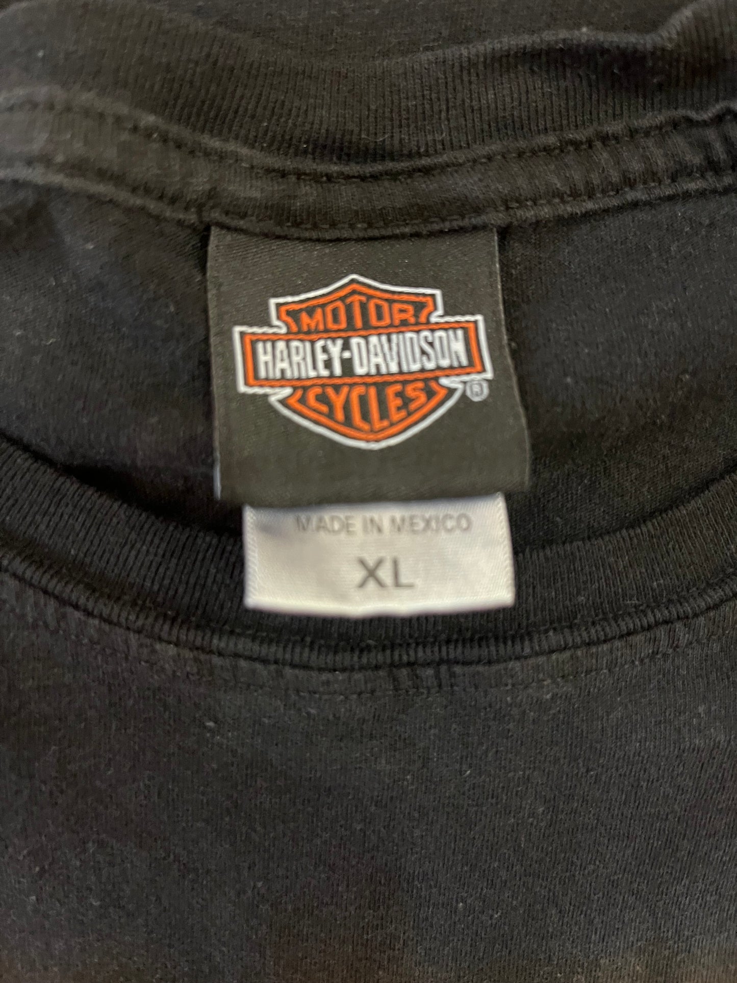 2012 Harley Davidson Black/Orange Flames Dye Tee (XL)