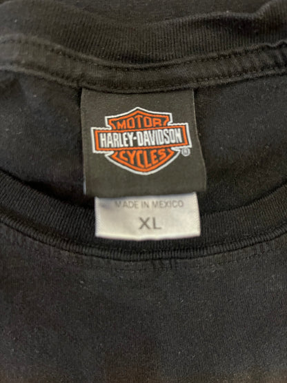 2012 Harley Davidson Black/Orange Flames Dye Tee (XL)