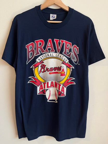 1991 Atlanta Braves Logo 7 MLB Tee (L)