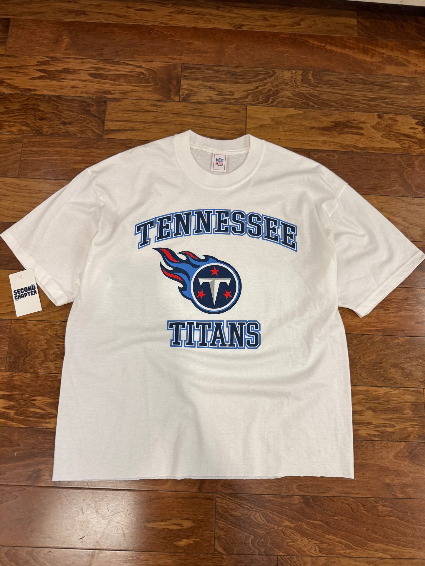 00s Tennessee Titans Spell Out Cropped Tee (XL)