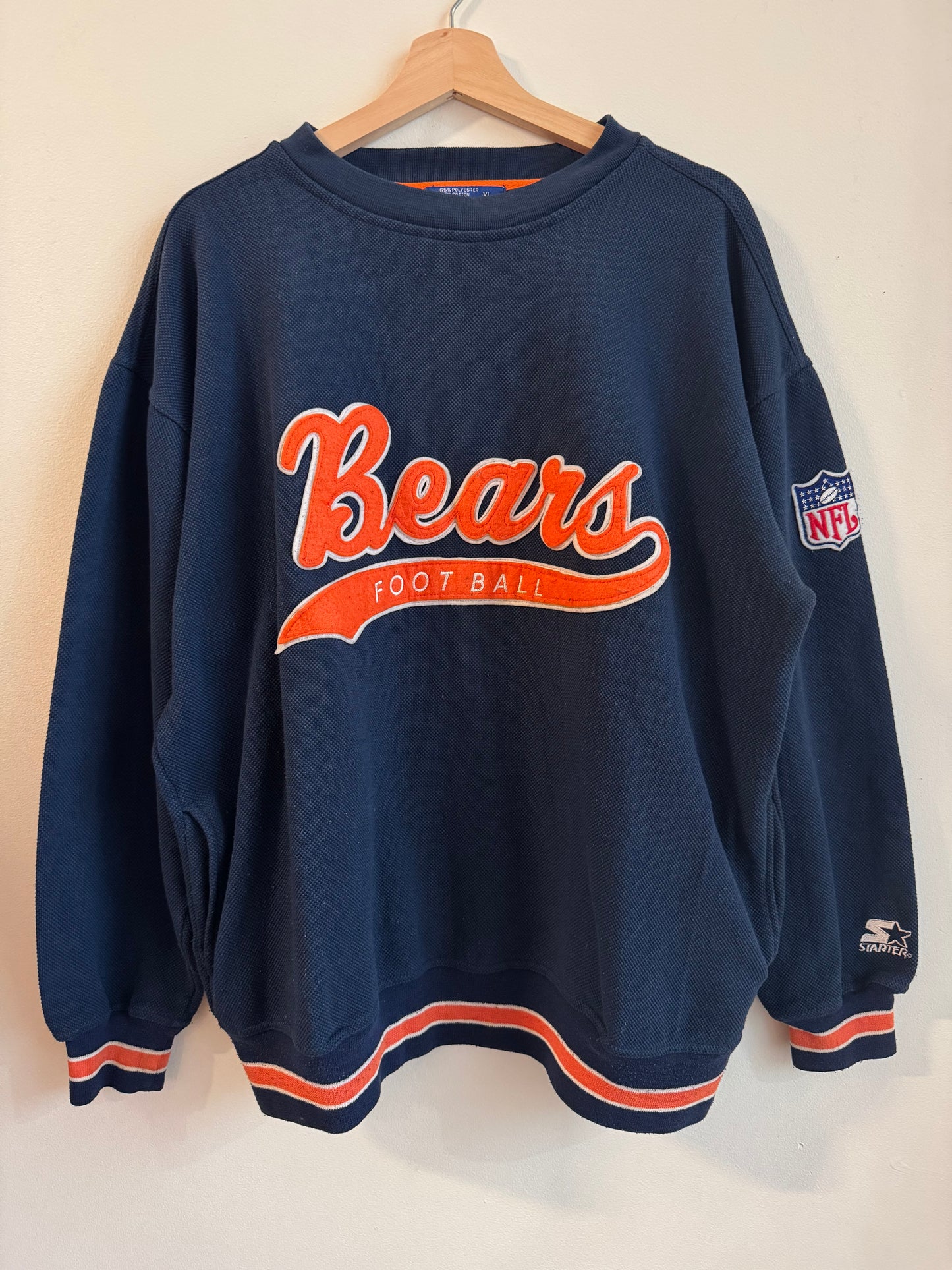 90s Chicago Bears Starter Embroidered Crewneck (XL)