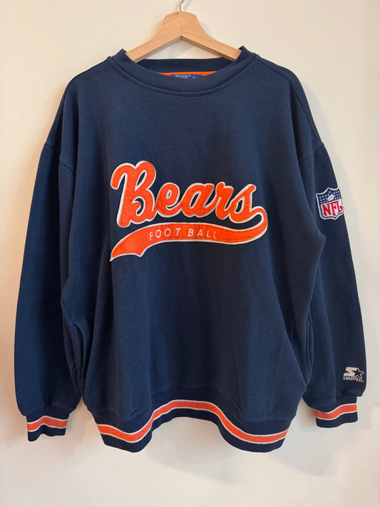 90s Chicago Bears Starter Embroidered Crewneck (XL)