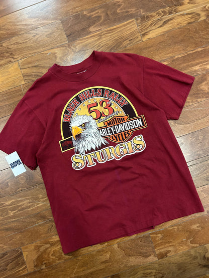 90s Harley Davidson Black Hills Rally Vintage Tee (L)