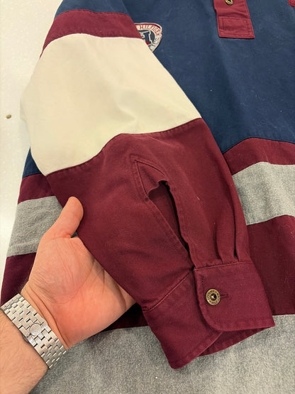 90s Tommy Hilfiger 88th Lacrosse Rugby Long Sleeve Shirt (L)